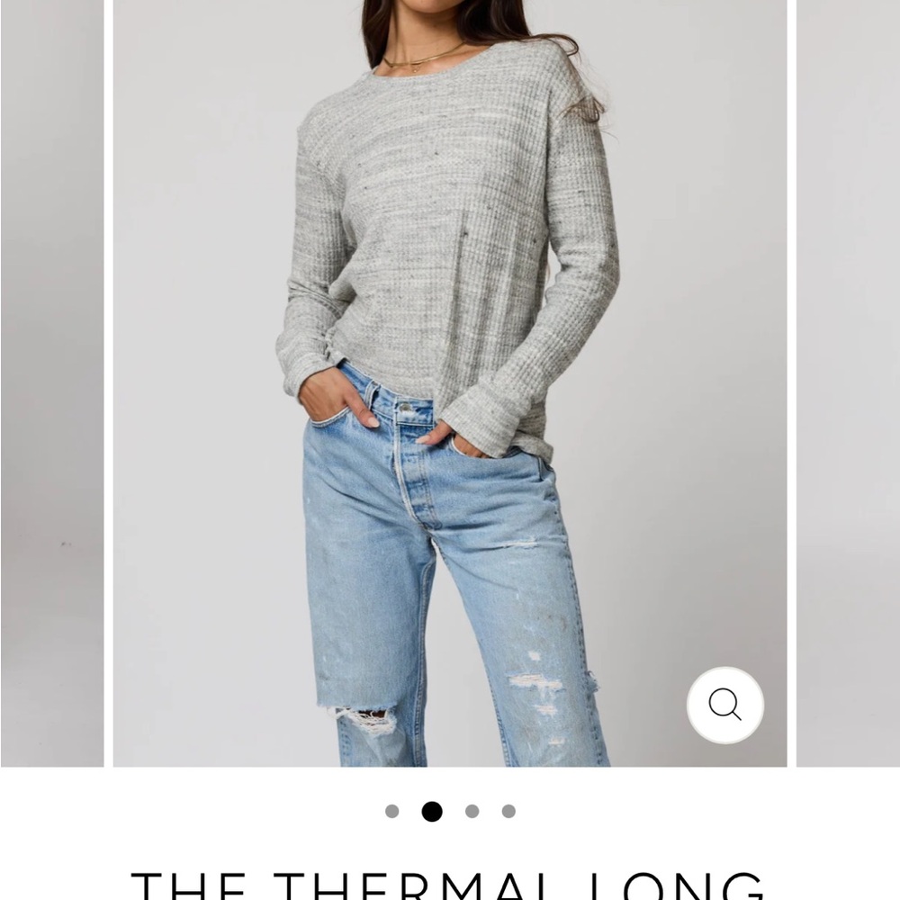 Cozy Gray Long Sleeve Sweater Tee